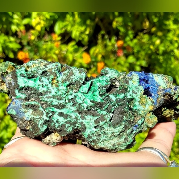 Large Sparkling Malachite & Azurite Specimen - Picture 7 of 17